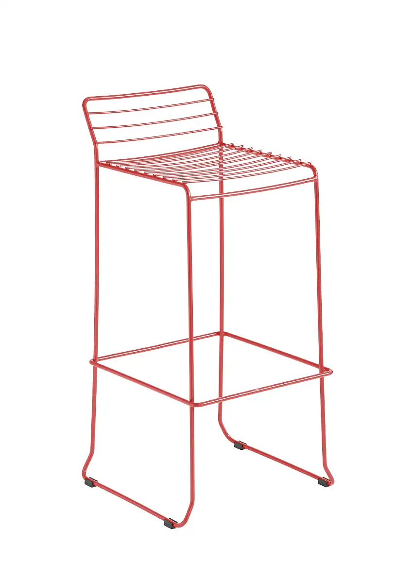 iSiMAR - Tarifa Barhocker, höhe 65 cm, verkehrsrot