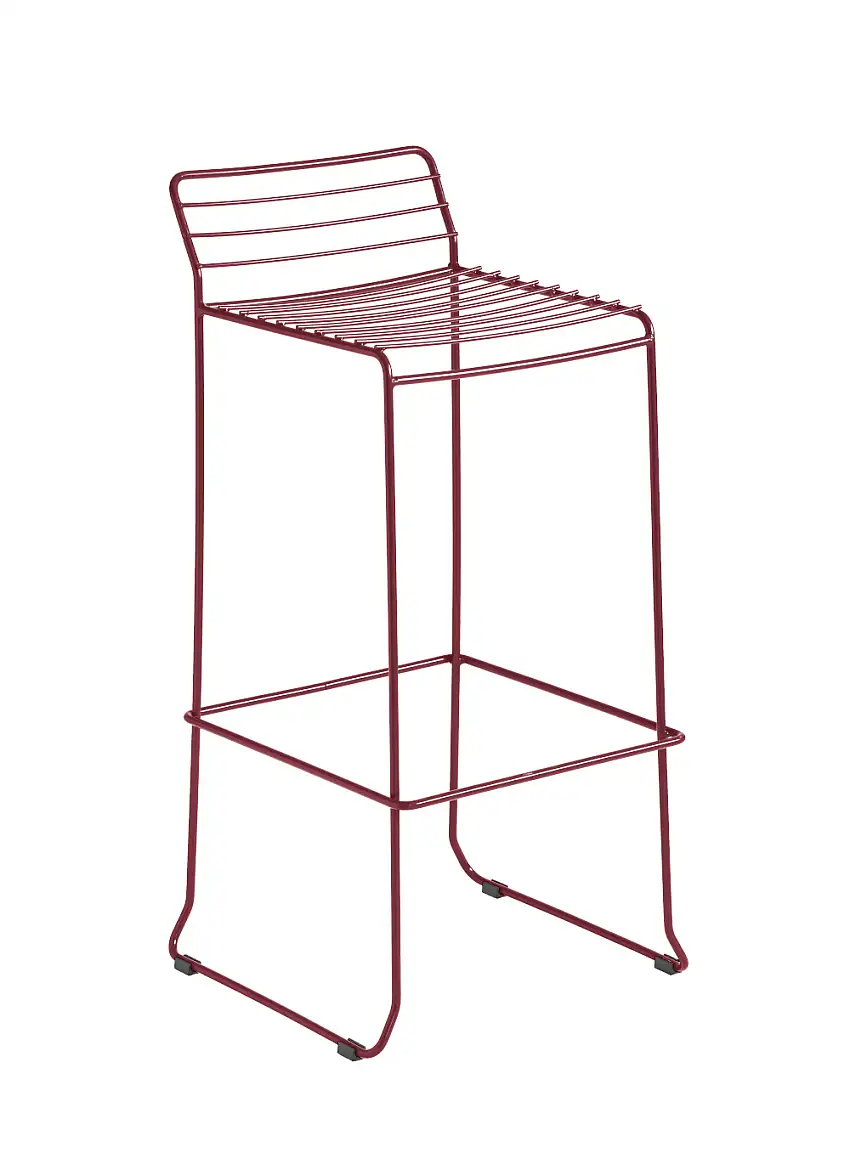iSiMAR - Tarifa Barhocker, höhe 76 cm, purpurrot