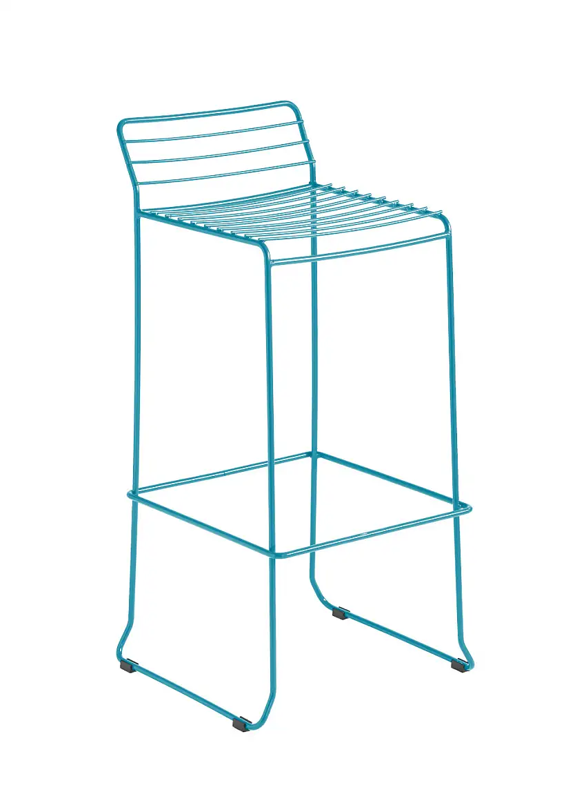 iSiMAR - Tarifa Barhocker, höhe 76 cm, türkisblau
