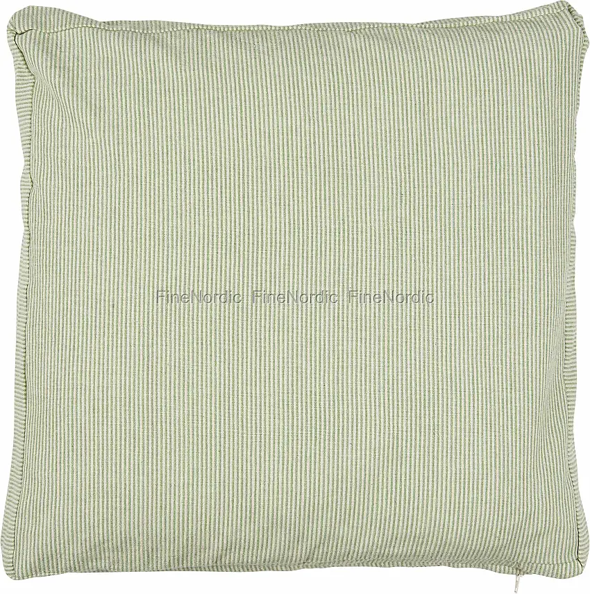Ib Laursen Boxkissenhülle Emil mit Dünne Grüne Streifen 45 x 45 cm