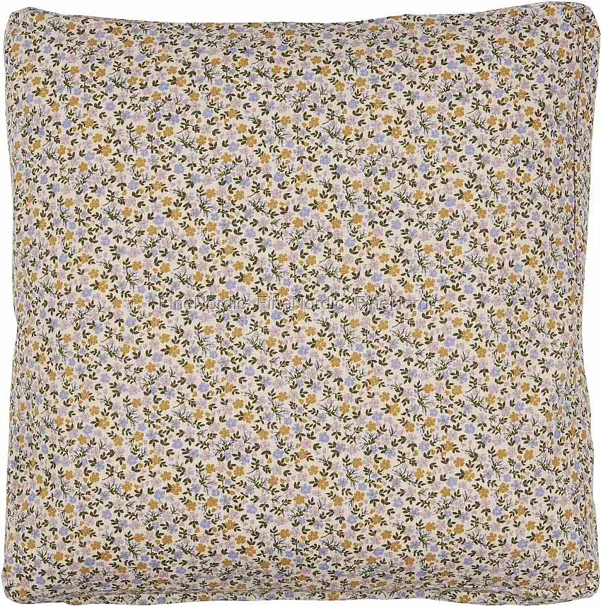 Ib Laursen Boxkissenhülle Line mit Multifarbige Kleine Blumen 45 x 45 cm