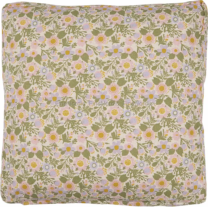 Ib Laursen Boxkissenhülle Signe mit Multifarbige Große Blumen 45 x 45 cm