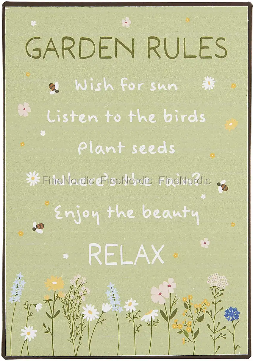 Ib Laursen Metallschild Garden Rules