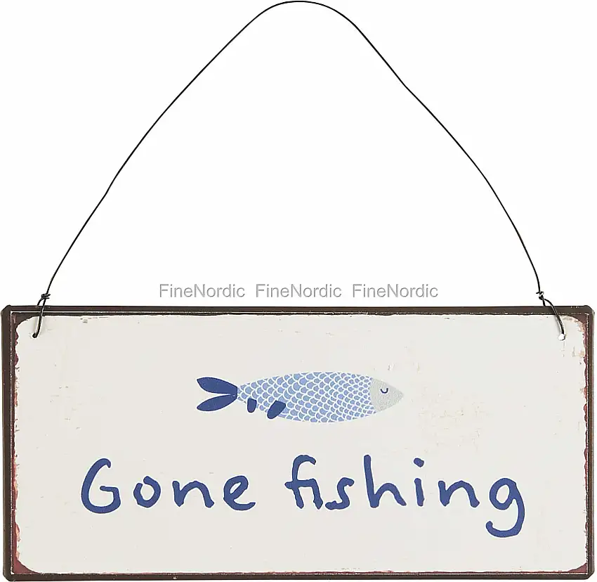 Ib Laursen Metallschild Gone Fishing