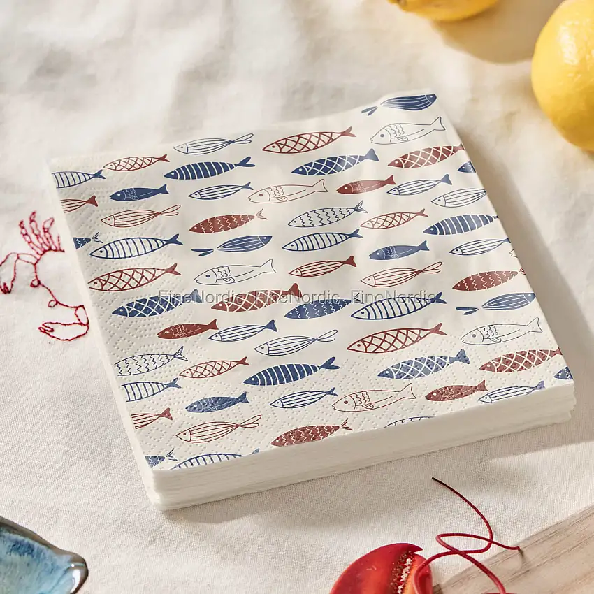 Ib Laursen Papierservietten Fischschwarm 20 Stück