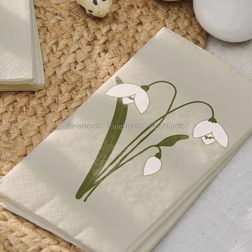 Ib Laursen Papierservietten Schneeglöckchen 16 Stück