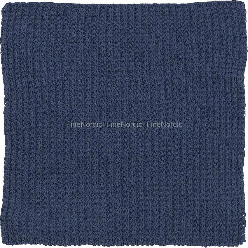 Ib Laursen Spüllappen Dunkelblau Gestrickt