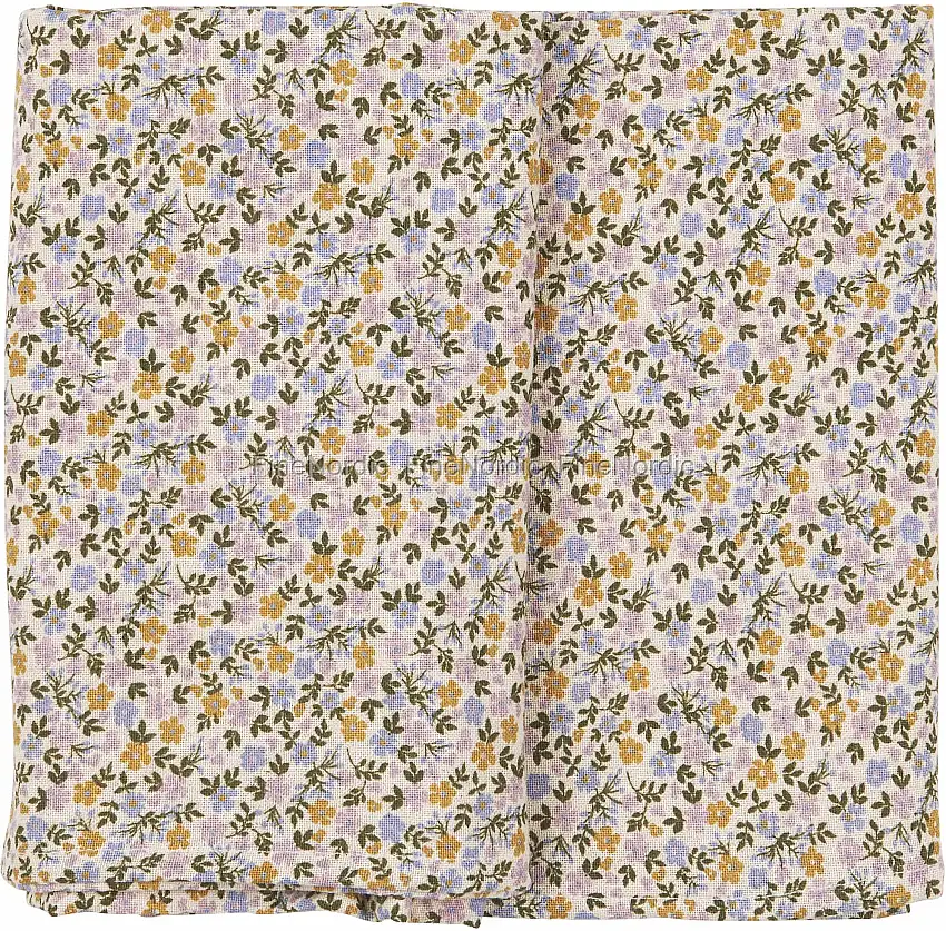 Ib Laursen Tischdecke Line Quadratisch mit Multifarbige Kleine Blumen 150 x 150 cm