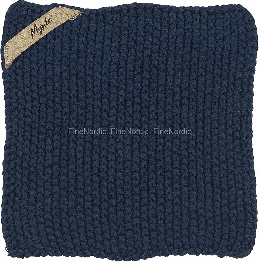 Ib Laursen Topflappen Mynte Midnight Blue Gestrickt - 1 Stück