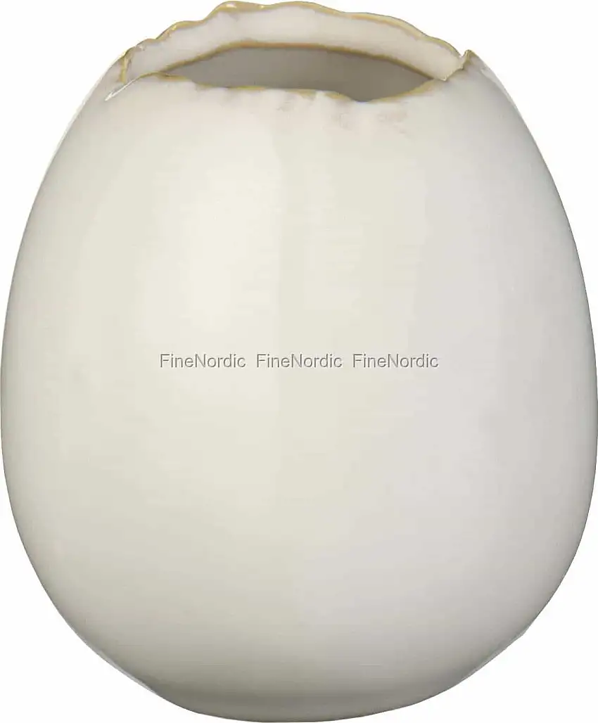 Ib Laursen Vase für 1 Blume Eiförmig - Weiß