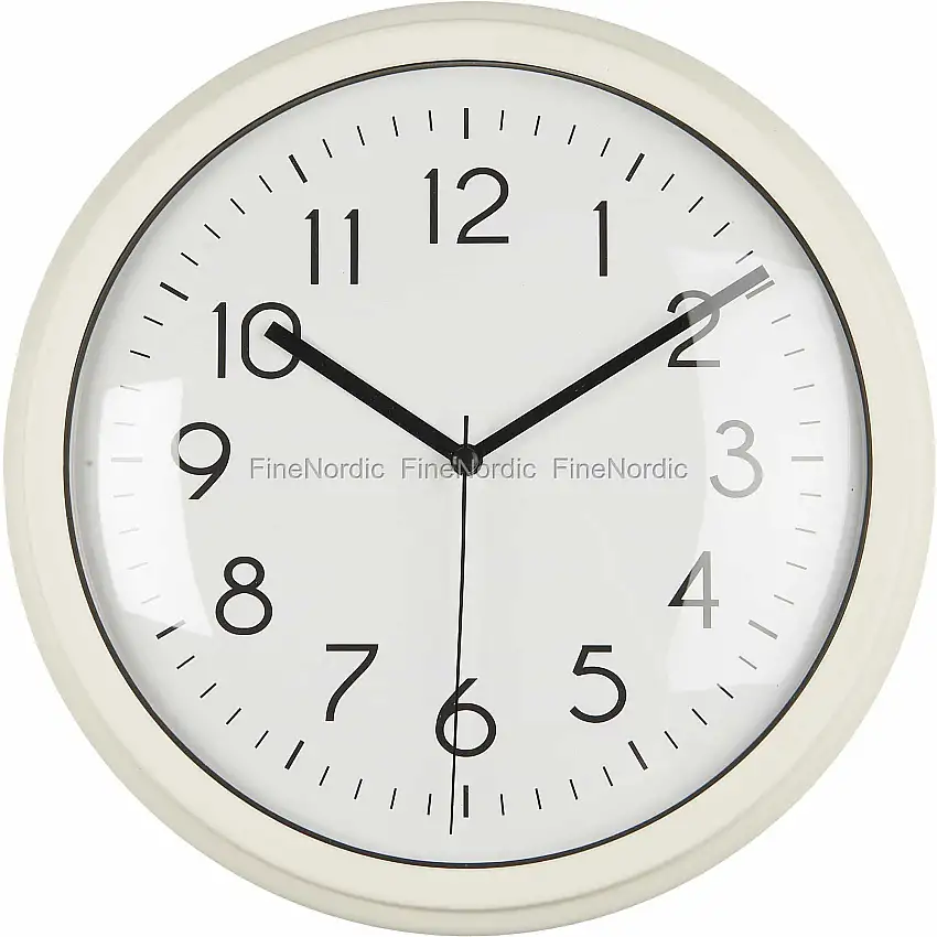 Ib Laursen Wanduhr Butter Cream mit Kante
