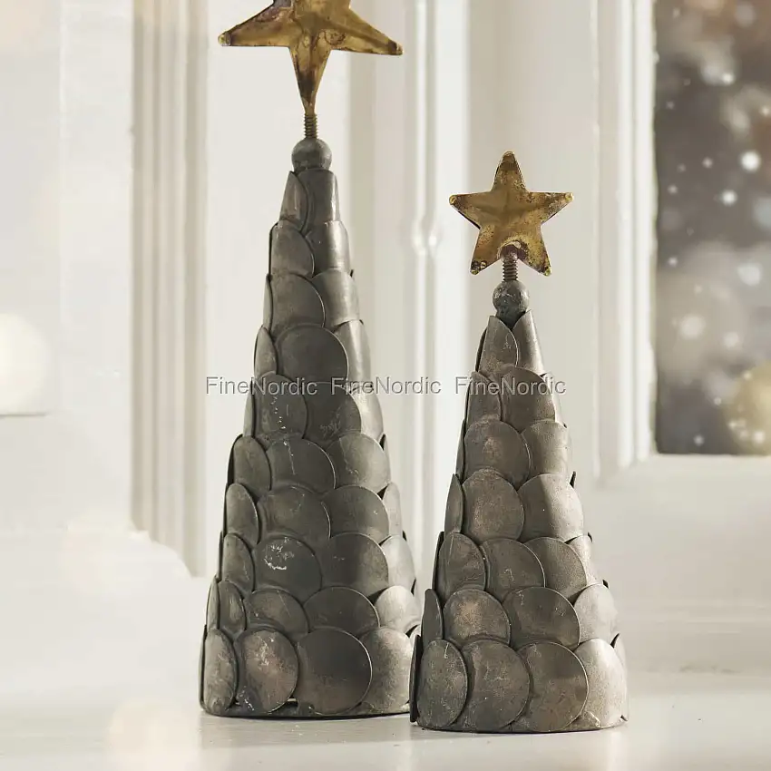 Ib Laursen Weihnachtsbaum - Stehend - mit Sternspitze - Zink - Klein