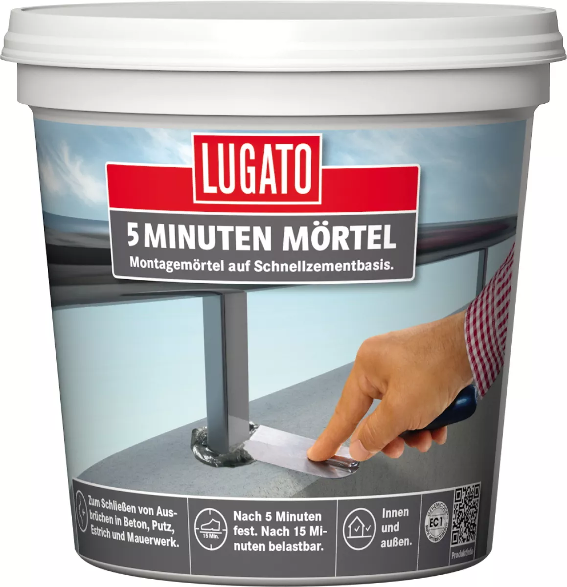 Lugato 5 Minuten Mörtel Schnellmörtel Blitzmörtel Schnellzement 1 kg