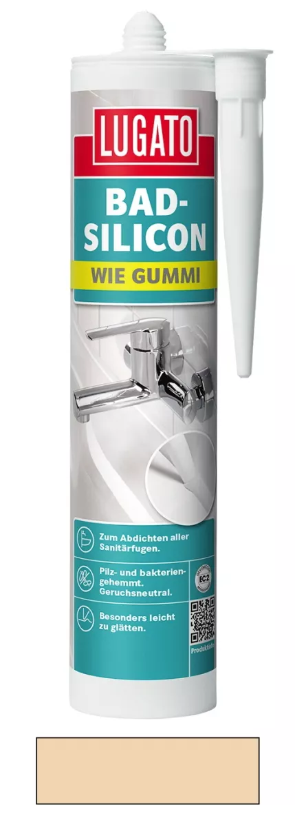 Lugato Bad-Silikon Wie Gummi Silikon Dichtstoff Fuge Sanitär Anemone 310 ml