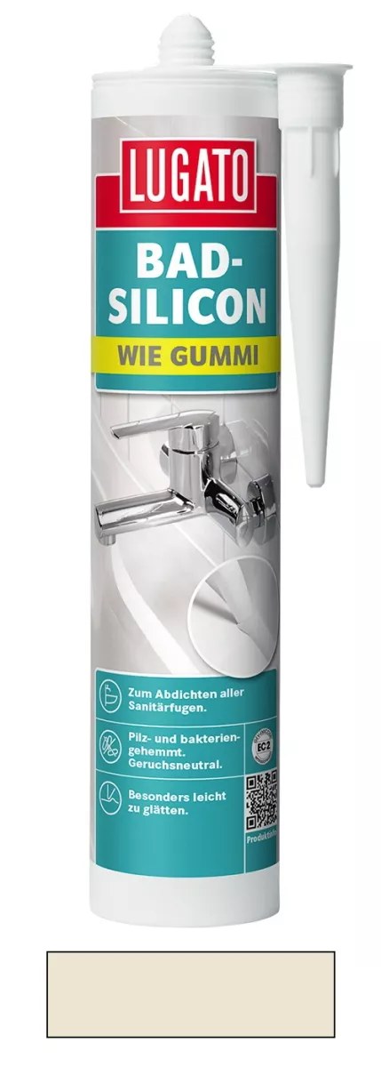 Lugato Bad-Silikon Wie Gummi Silikon Dichtstoff Fuge Sanitär Jasmin 310 ml