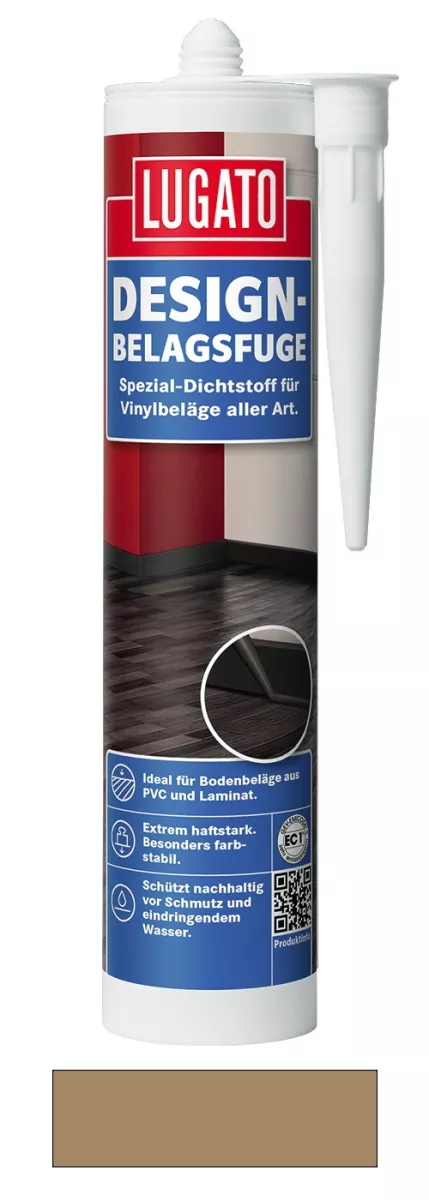 Lugato Design-Belagsfuge Silikon-Dichtstoff Fuge Eiche Natur 310 ml