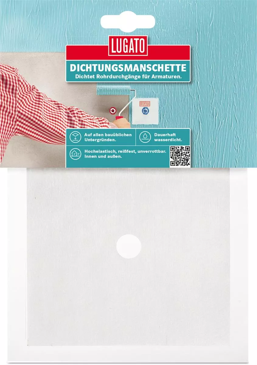 Lugato Dichtungsmanschette Manschetten-Dichtung Wasserdicht Weiß 2 Stück