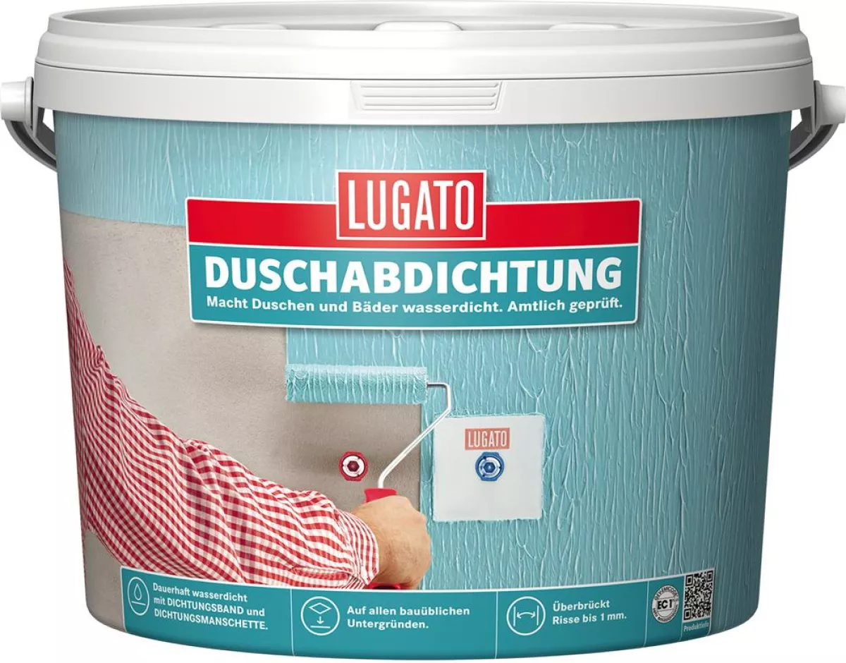 Lugato Duschabdichtung Dusche Bad Streichabdichtung Mintgrün 15 kg