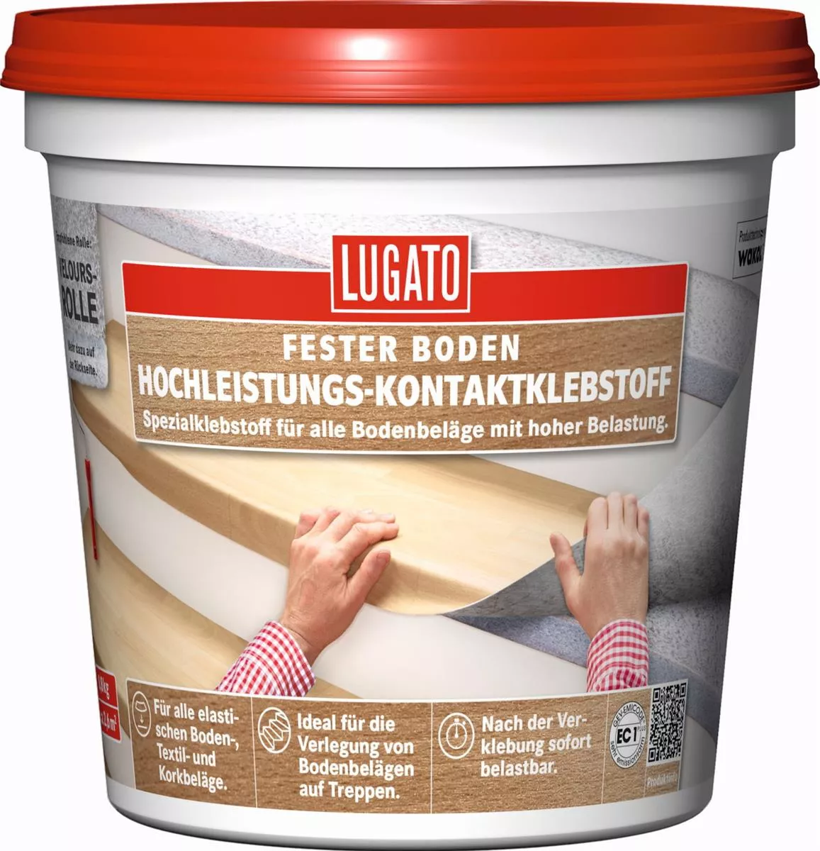Lugato Fester Boden Hochleistungs-Kontaktklebstoff Kleber Spezialklebstoff 0,8 kg