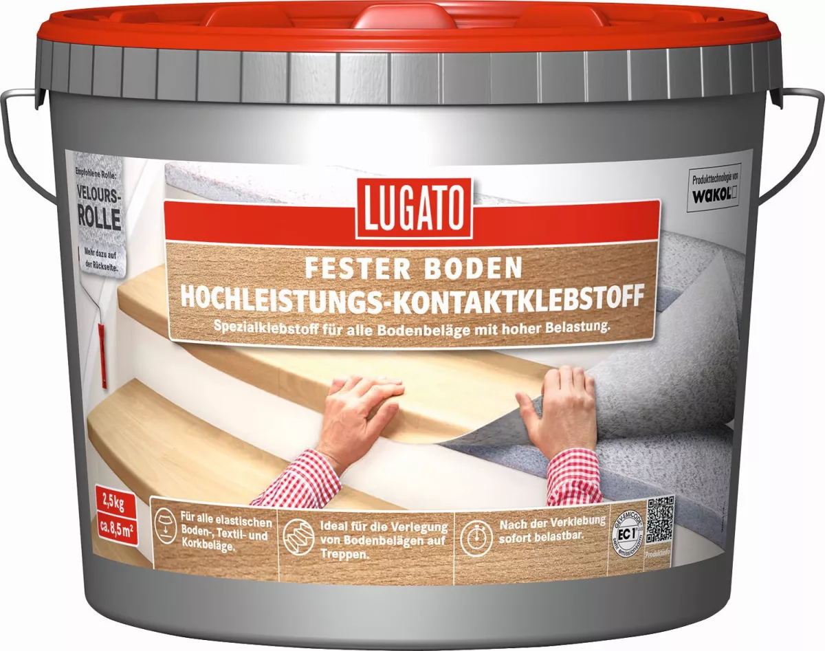 Lugato Fester Boden Hochleistungs-Kontaktklebstoff Kleber Spezialklebstoff 2,5 kg