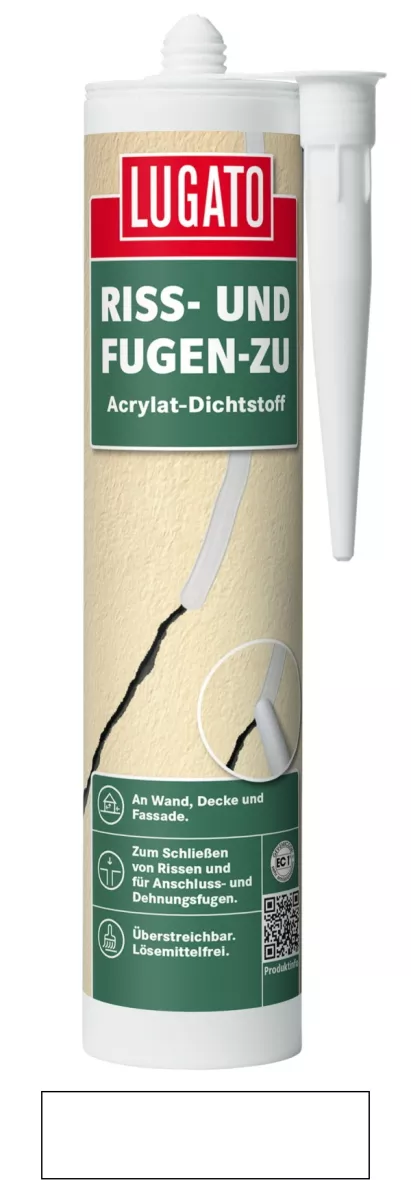 Lugato Riss- Und Fugen-Zu Dichtmasse Dichtstoff Acryl Weiß 310 ml
