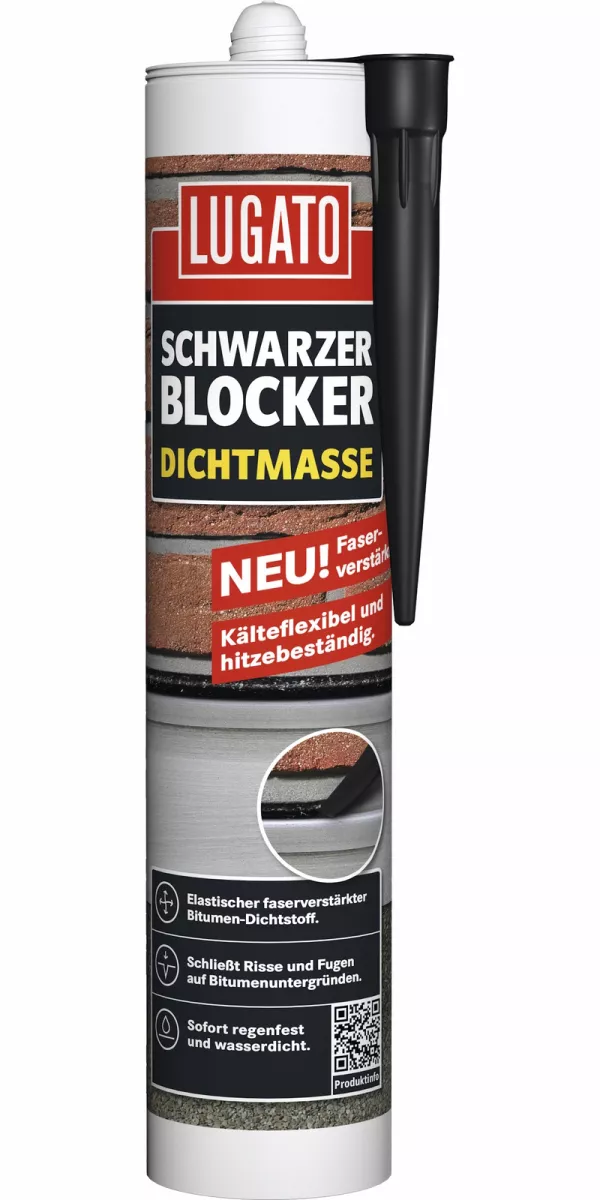 Lugato Schwarzer Blocker Dichtmasse Fugenverschluss Dach 310 ml