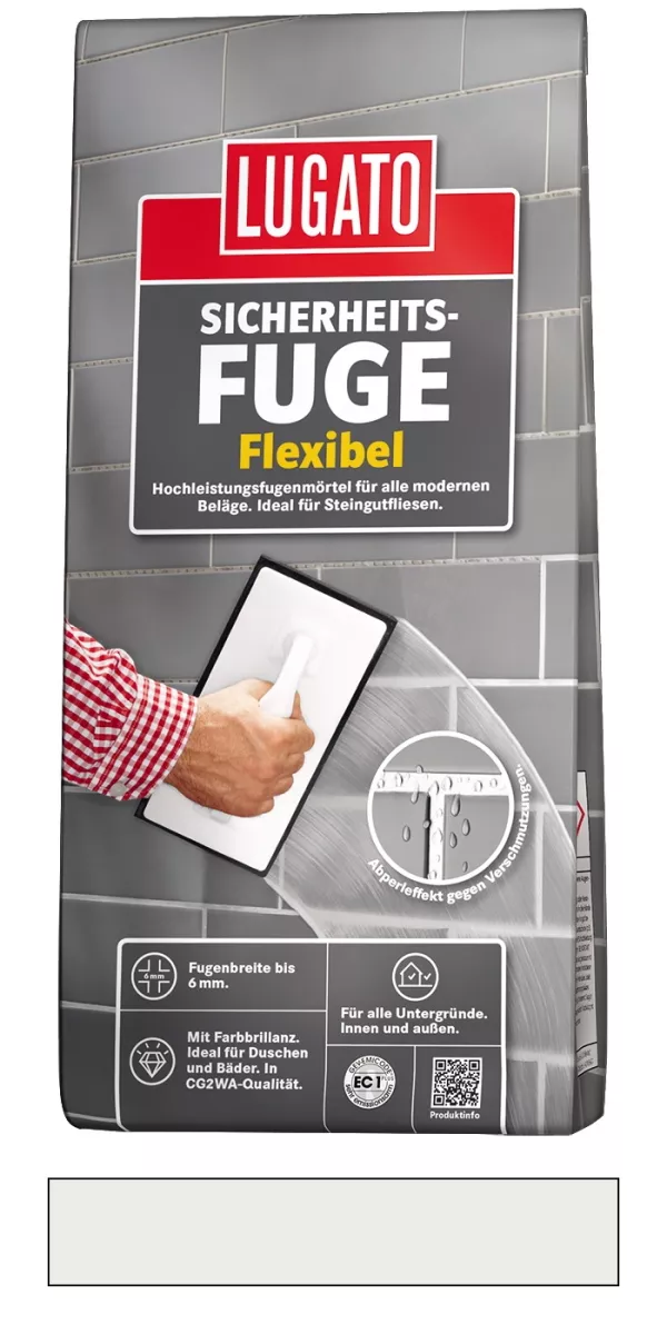Lugato Sicherheitsfuge Flexibel Flexfugenmörtel bis 6 mm Pergamon 5 kg