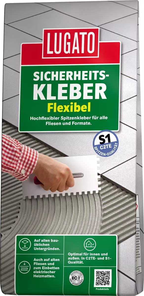 Lugato Sicherheitskleber Flexibel Fliesenkleber Klebstoff Fliesen 5 kg