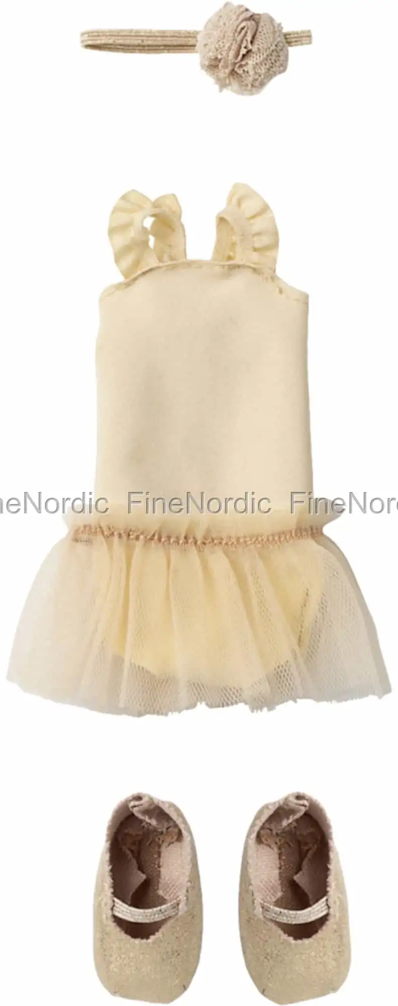 Maileg Ballettanzug und Rock Creme für Kaninchen/Hase Größe 2