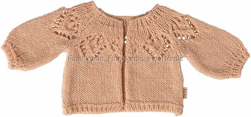 Maileg Gestrickte Strickjacke Größe 4 - Hellrosa