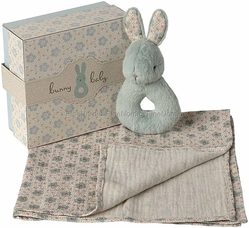 Maileg Hase Rassel Set - Minze