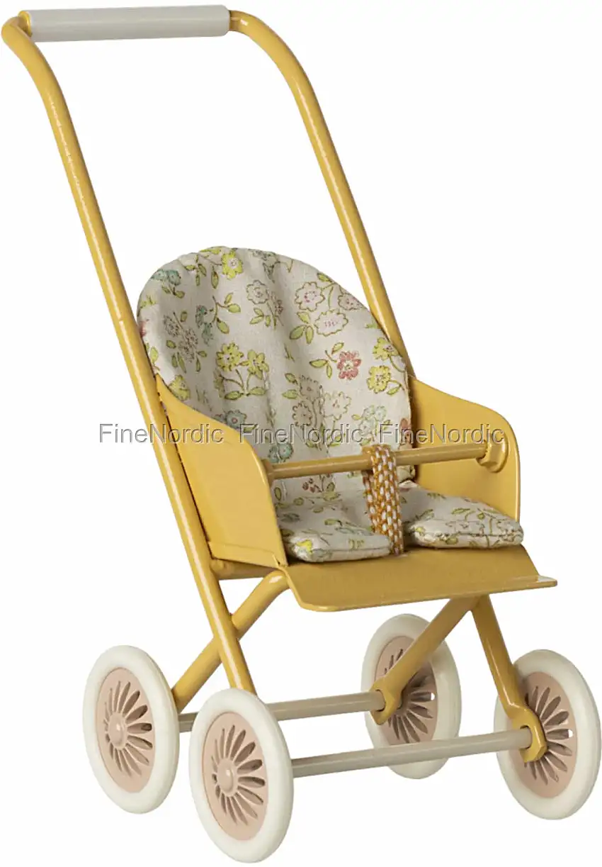 Maileg Kinderwagen für Mikro Hase-/Kaninchen - Gelb