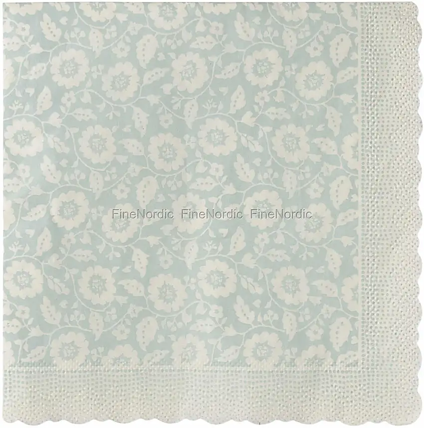 Maileg Papierservietten - Blumen - Minze 20 Stück