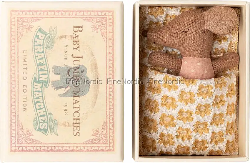 Maileg Sleepy Wakey Babymaus in Streichholzschachtel - Rosa
