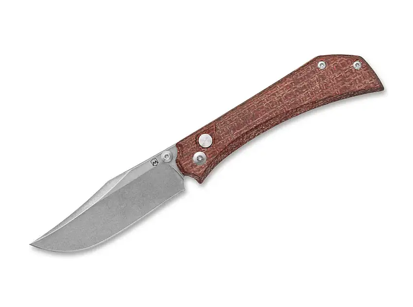Amon Elmax Red Burlap Micarta