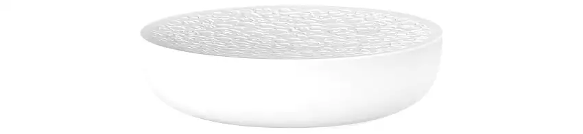 Seltmann Weiden, Nori : Weiss Bisquit - Servierpodest, Relief, 16 cm