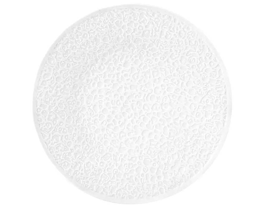 Seltmann Weiden, Nori : Weiss - Frühstücksteller flach, Vollrelief, 21 cm