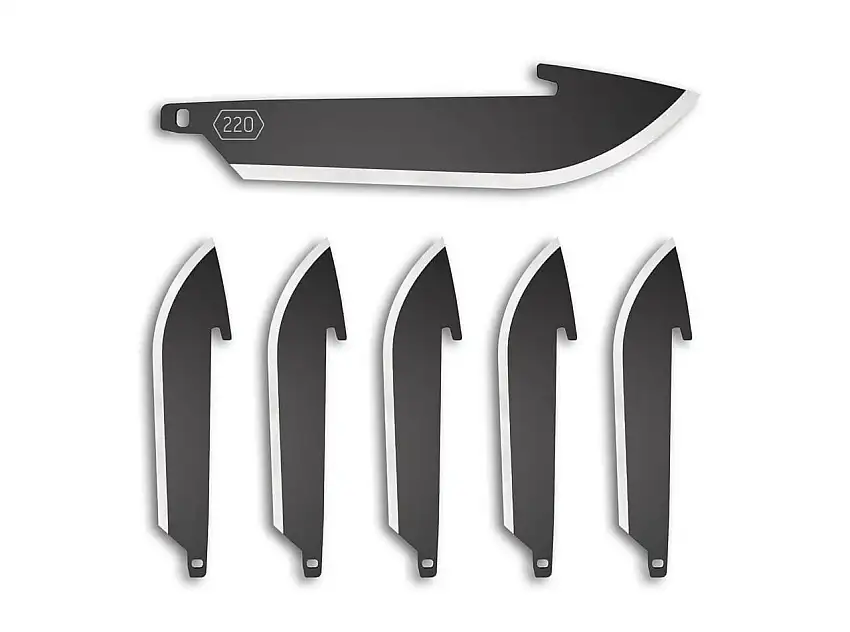 2.2" Drop Point Replacement Blades 6-Pack Black Oxide