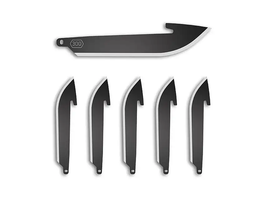 3.0" Drop Point Replacement Blades 6-Pack Black Oxide