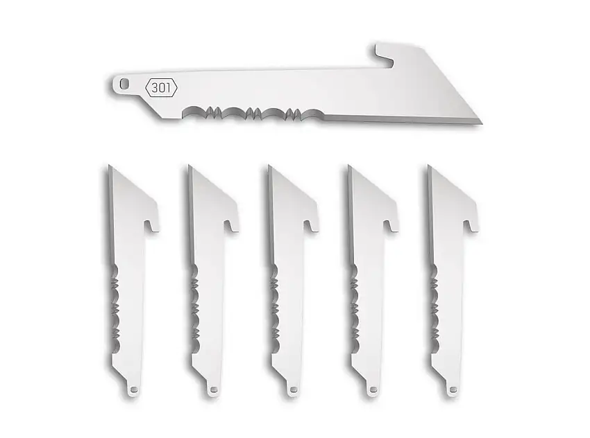 3" Serrated Utility Replacement Blades 6-Pack