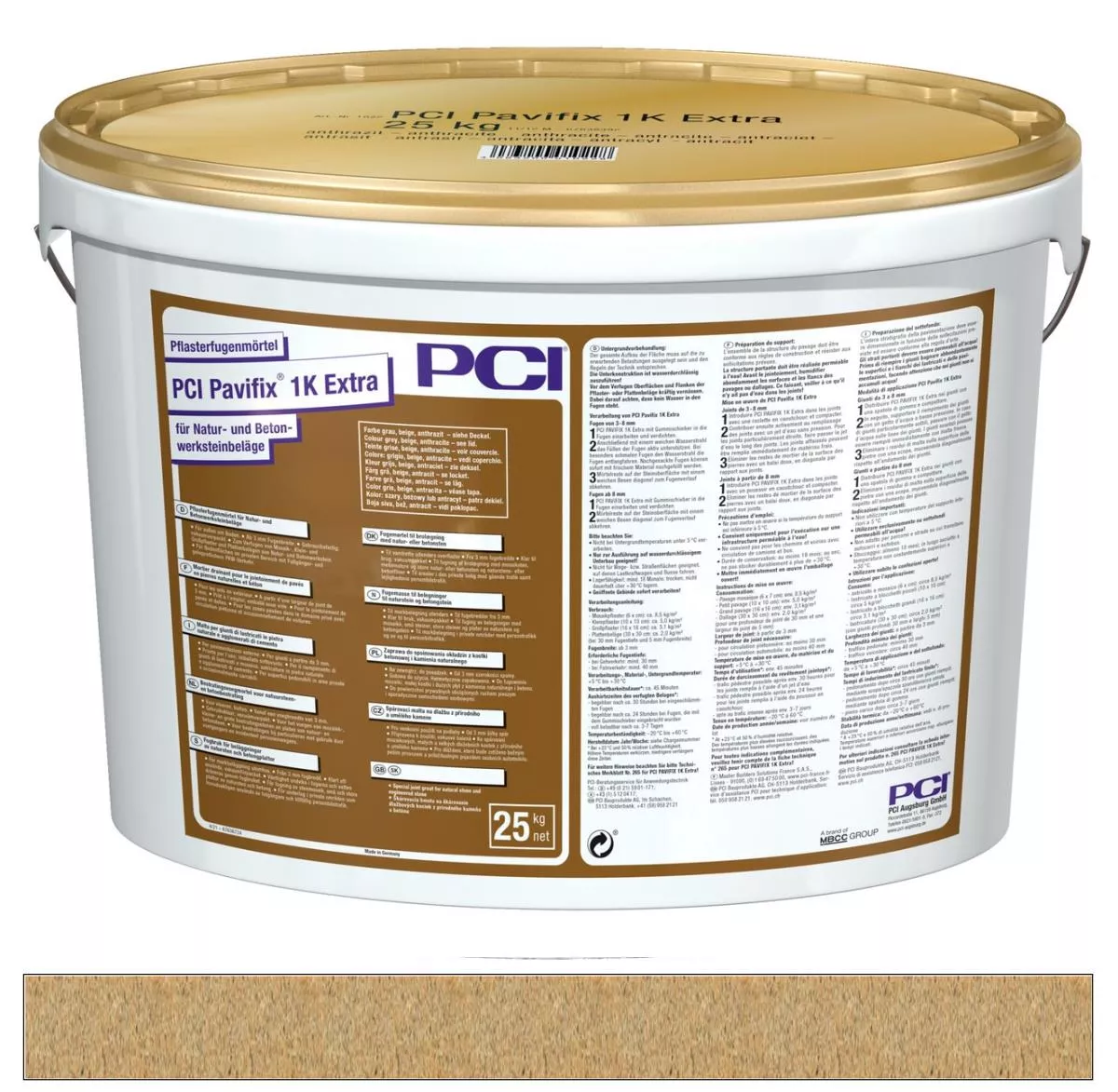 PCI Pavifix 1K Extra Pflasterfugenmörtel für Natur- und Betonwerksteinbeläge beige 25 kg
