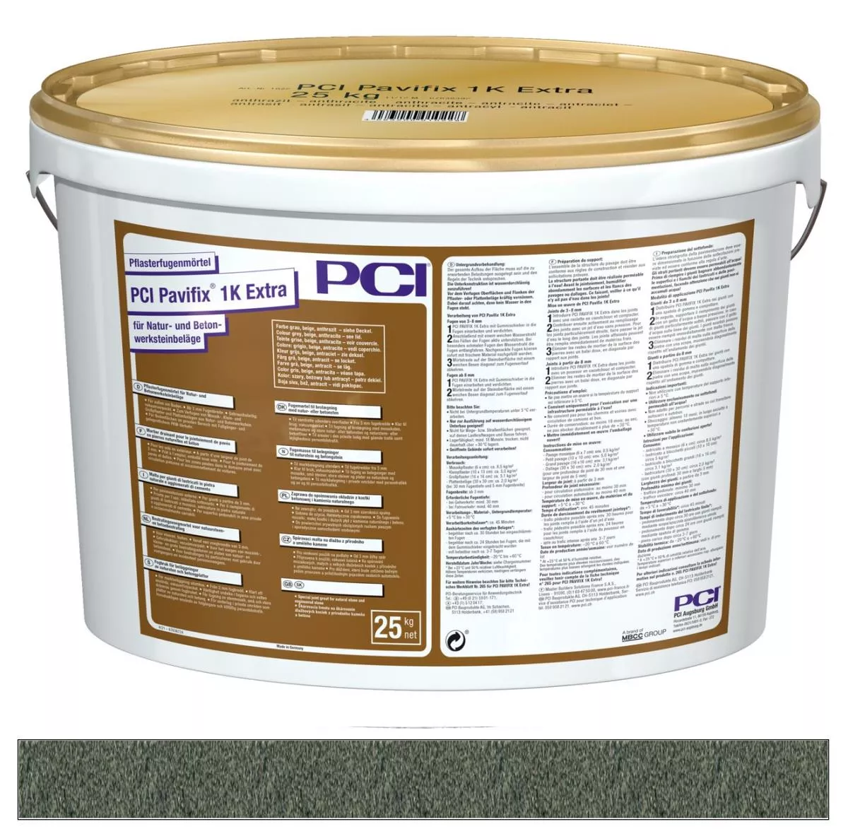 PCI Pavifix 1K Extra Pflasterfugenmörtel für Natur- und Betonwerksteinbeläge grau 25 kg