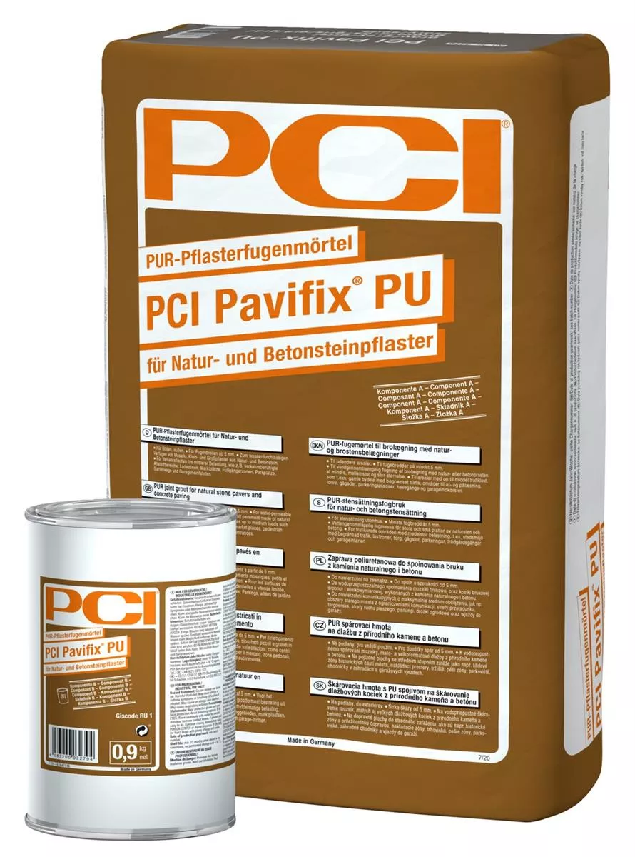 PCI Pavifix PU 2K PUR-Pflasterfugenmörtel für Natur- und Betonsteinpflaster anthrazit 20,90 kg