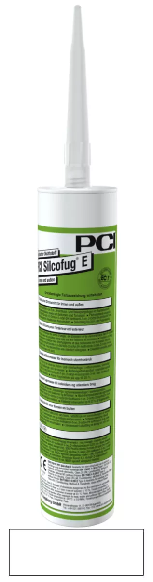 PCI Silcofug E elastischer Dichtstoff für innen und außen Silikon-Fugendichtmasse und -Klebstoff transparent 310 ml
