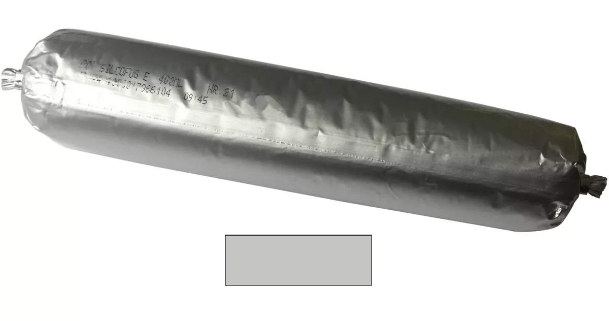 PCI Silcofug E Elastischer Dichtstoff für innen und außen Silikon-Fugendichtmasse und -Klebstoff hellgrau (Nr.21) 400 ml