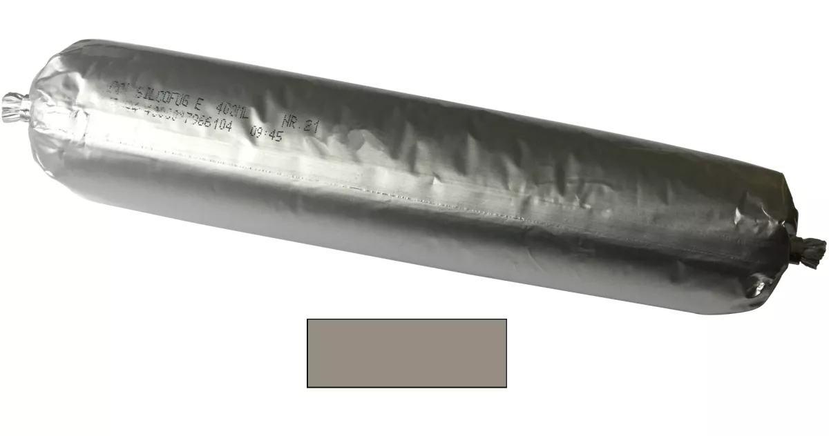 PCI Silcofug E Elastischer Dichtstoff für innen und außen Silikon-Fugendichtmasse und -Klebstoff zementgrau (Nr.31) 400 ml