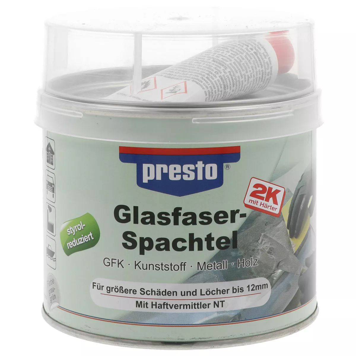 presto Glasfaser-Spachtel 1000g grau-grün