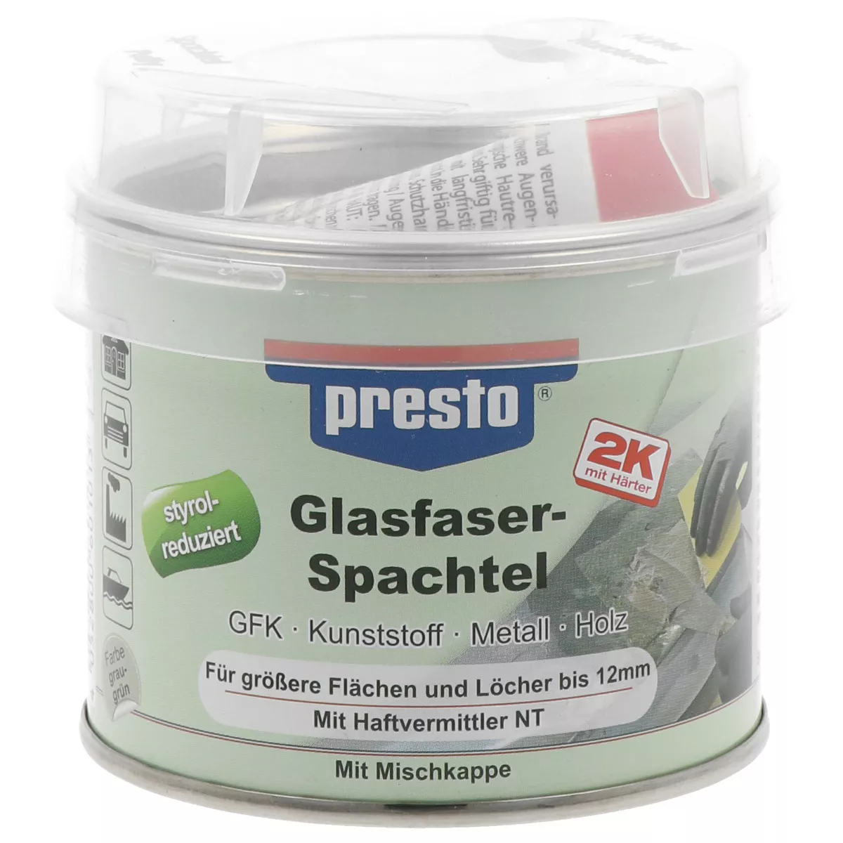 presto Glasfaser-Spachtel 250g grau-grün
