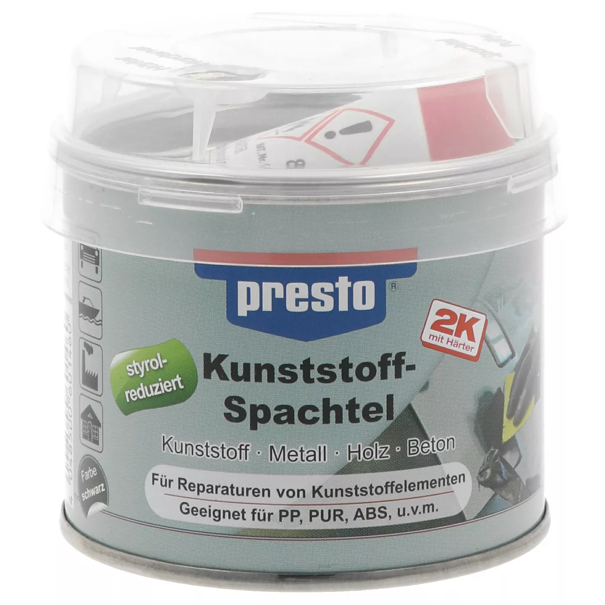 presto Kunststoffspachtel extrem flexibel 250g schwarz