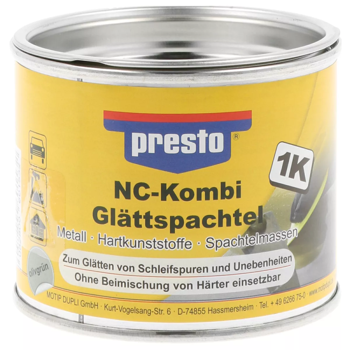 presto NC-Kombi Glättspachtel 250g olivgrün